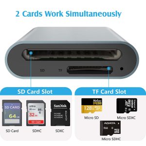 SAMKE 2-in-1 Micro SD Memory Card Reader